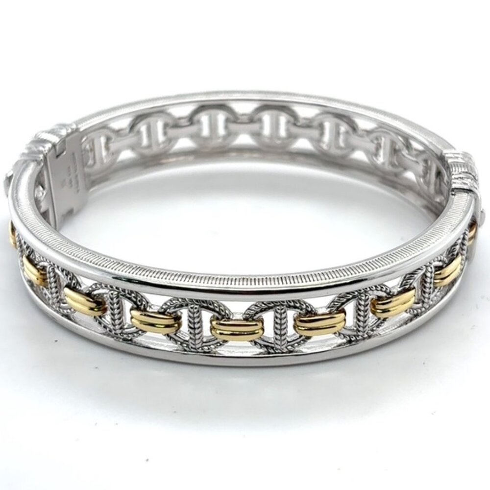 BRAND NEW  Judith Ripka Serling Silver and 18kt yellow gold bracelet/bangle